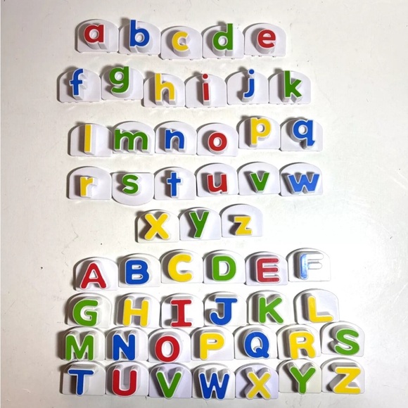 LeapFrog Fridge Magnets Word Builder Letter Jet Airplane 52 Upper & Lower Case - Picture 2 of 5